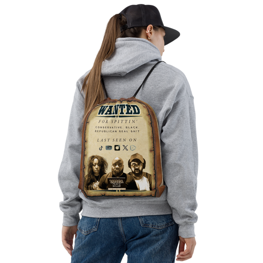WANTED Drawstring Bag
