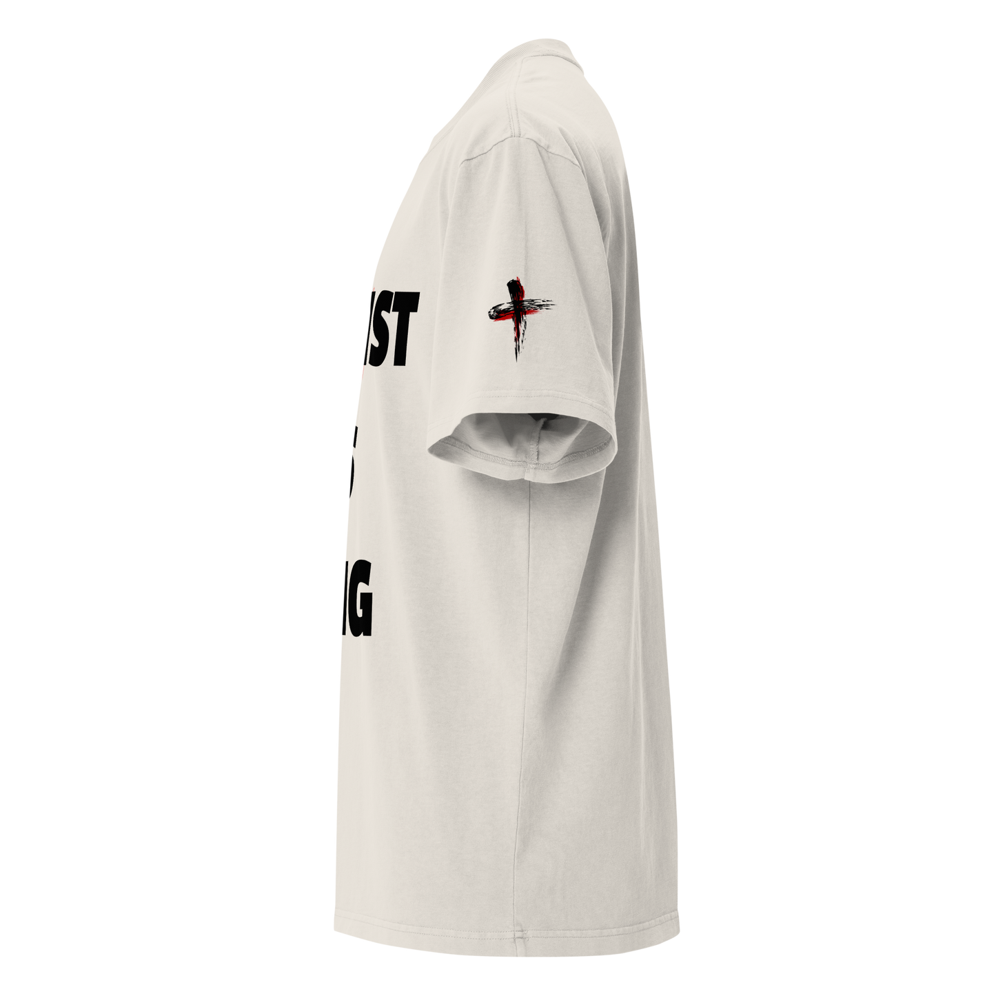 CHRIST IS KING oversized faded tee (Black)