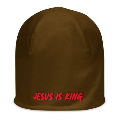 JESUS IS KING Beanie (BROWN)