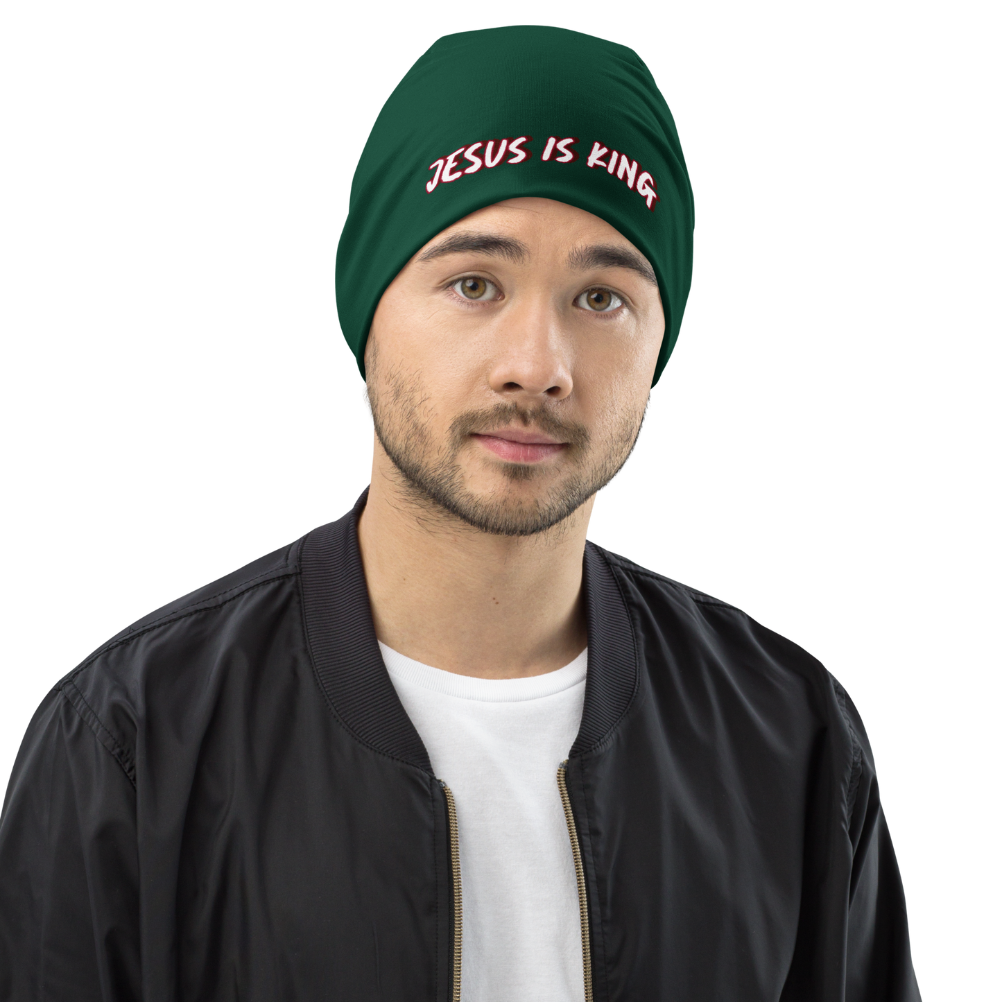 JESUS IS KING Beanie (GREEN)