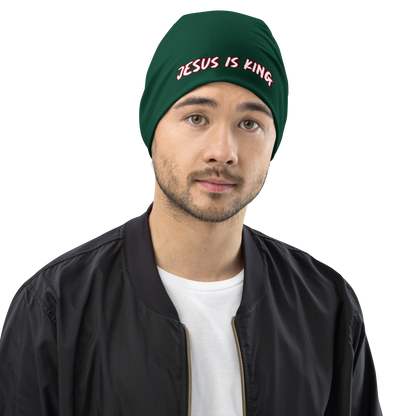 JESUS IS KING Beanie (GREEN)