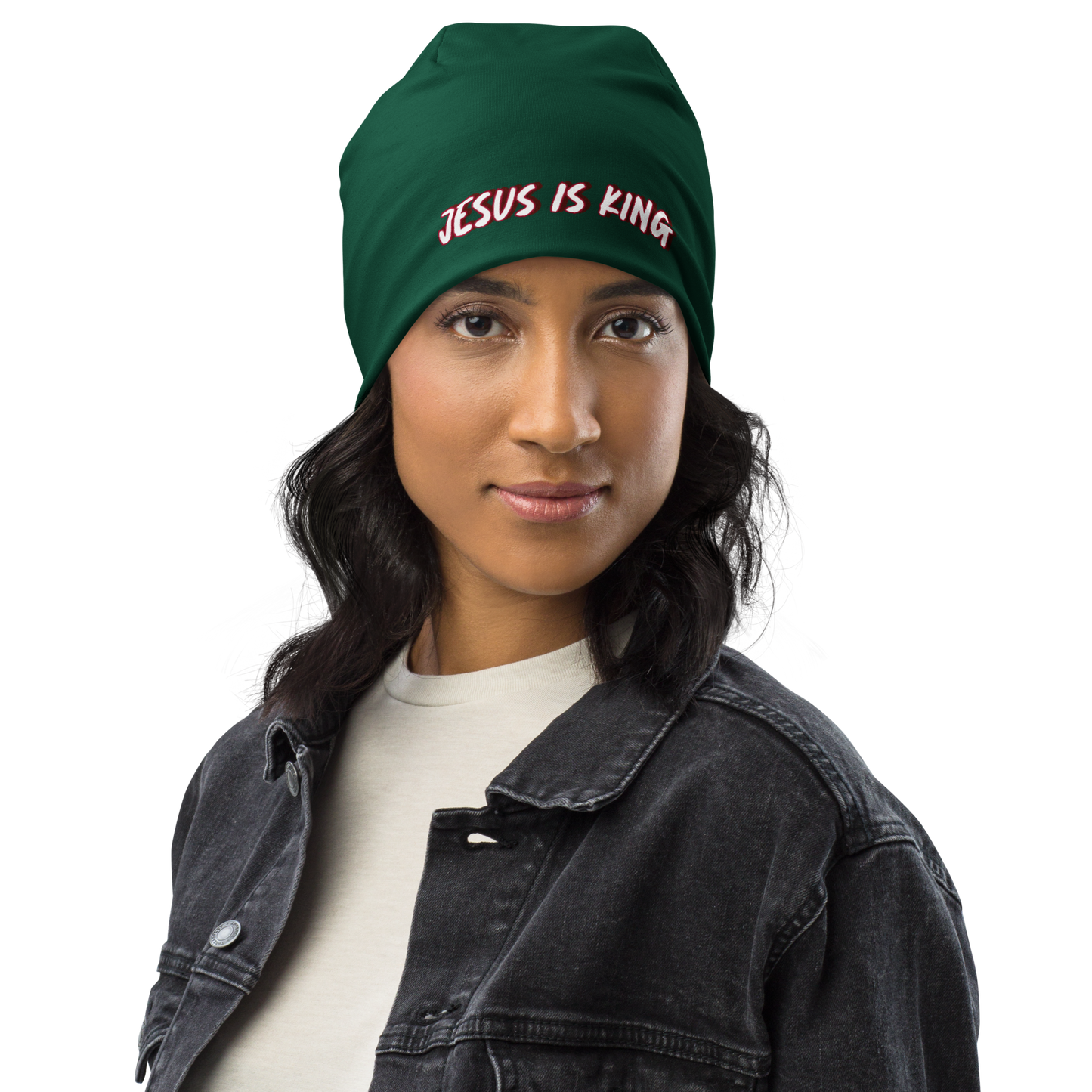 JESUS IS KING Beanie (GREEN)