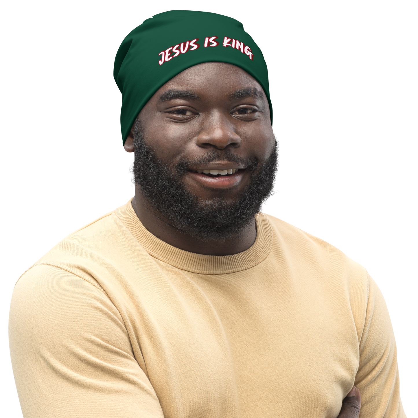 JESUS IS KING Beanie (GREEN)