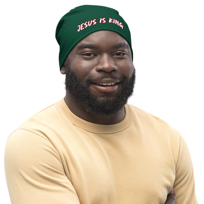 JESUS IS KING Beanie (GREEN)