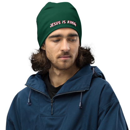 JESUS IS KING Beanie (GREEN)