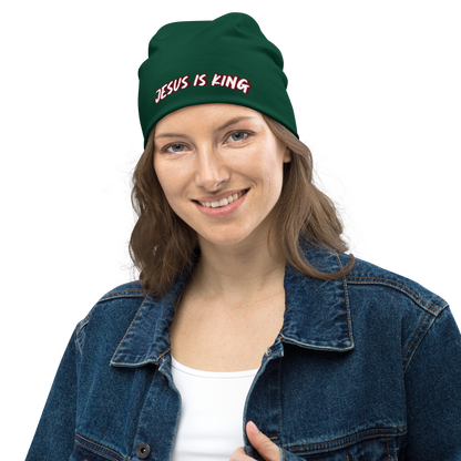 JESUS IS KING Beanie (GREEN)