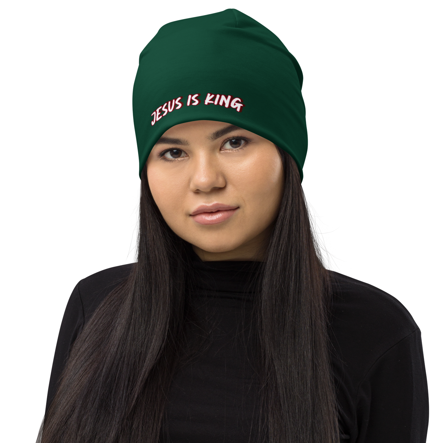 JESUS IS KING Beanie (GREEN)