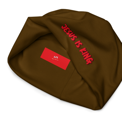 JESUS IS KING Beanie (BROWN)