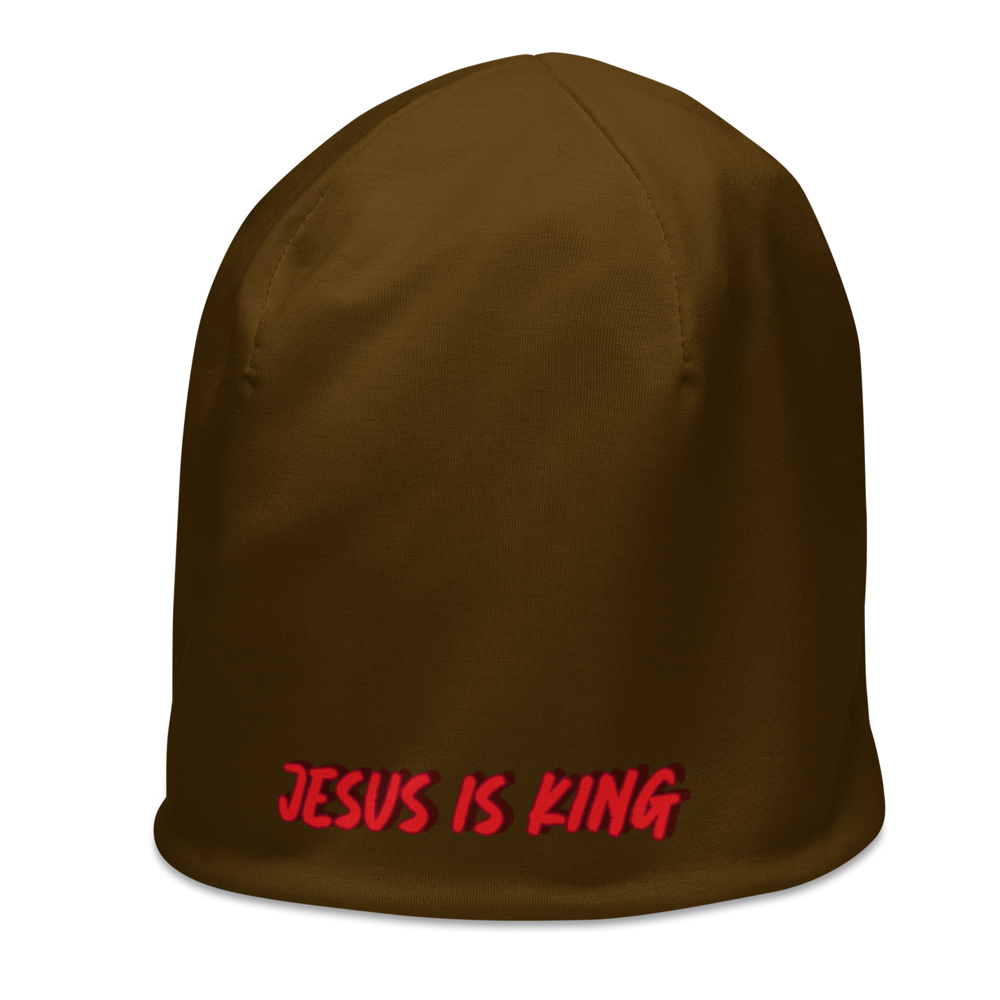 JESUS IS KING Beanie (BROWN)