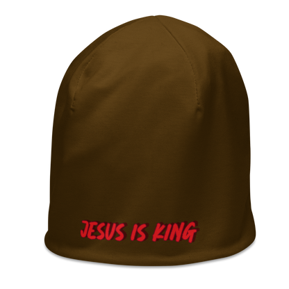 JESUS IS KING Beanie (BROWN)