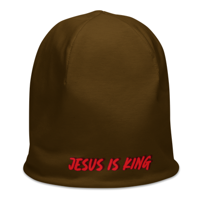 JESUS IS KING Beanie (BROWN)