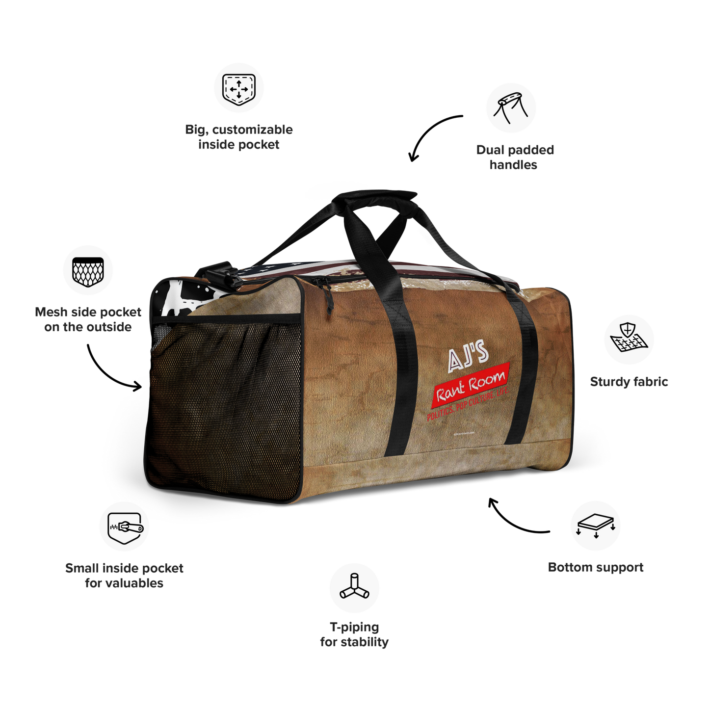 RANT ROOM duffle bag (DISTRESSED)