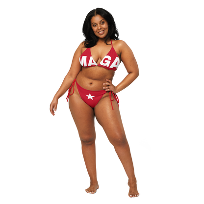 MAGA String Bikini (Red + White)