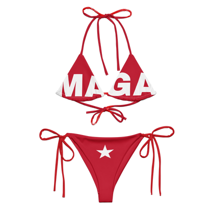 MAGA String Bikini (Red + White)