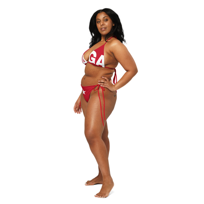 MAGA String Bikini (Red + White)