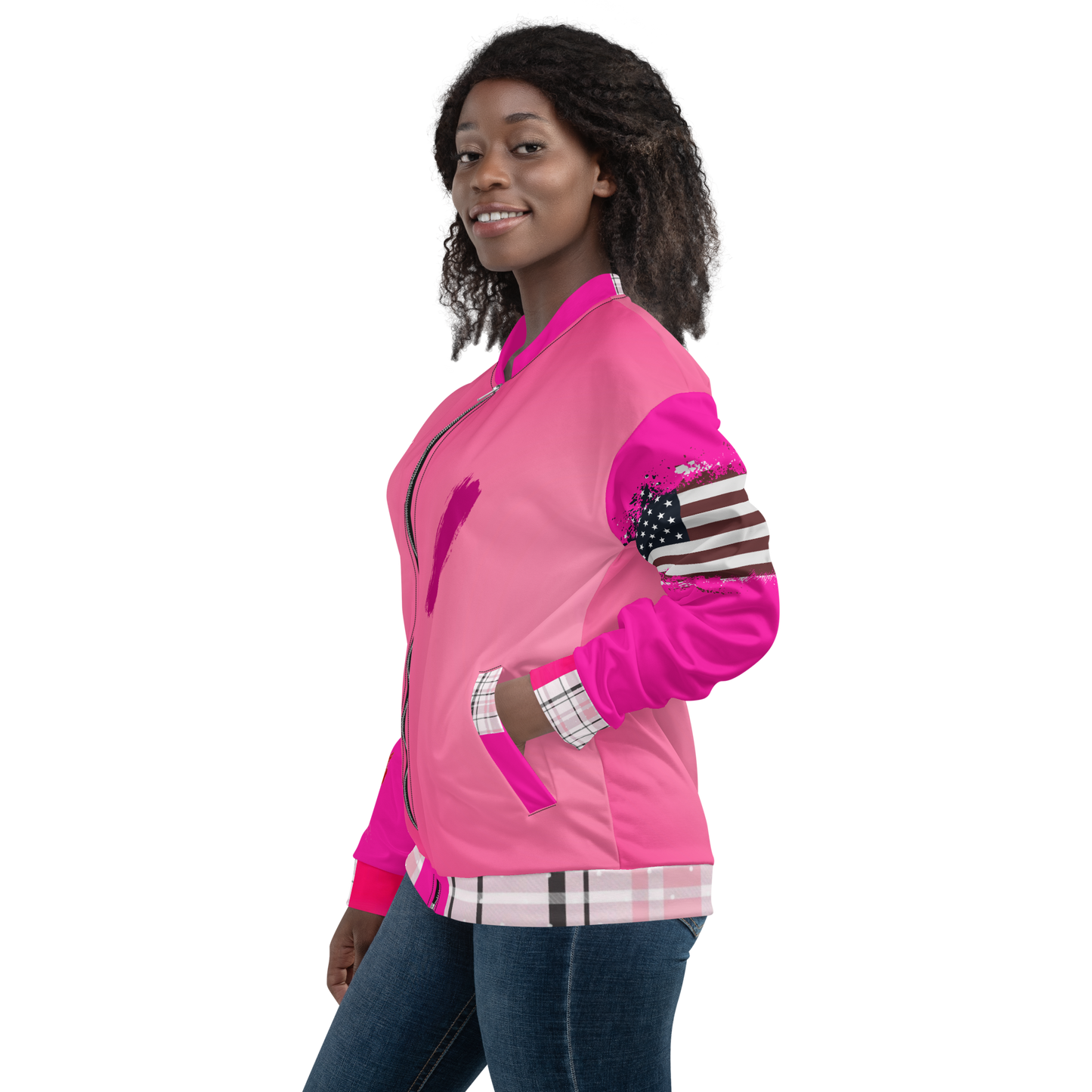 RANT FAM Bomber Jacket (Pink)