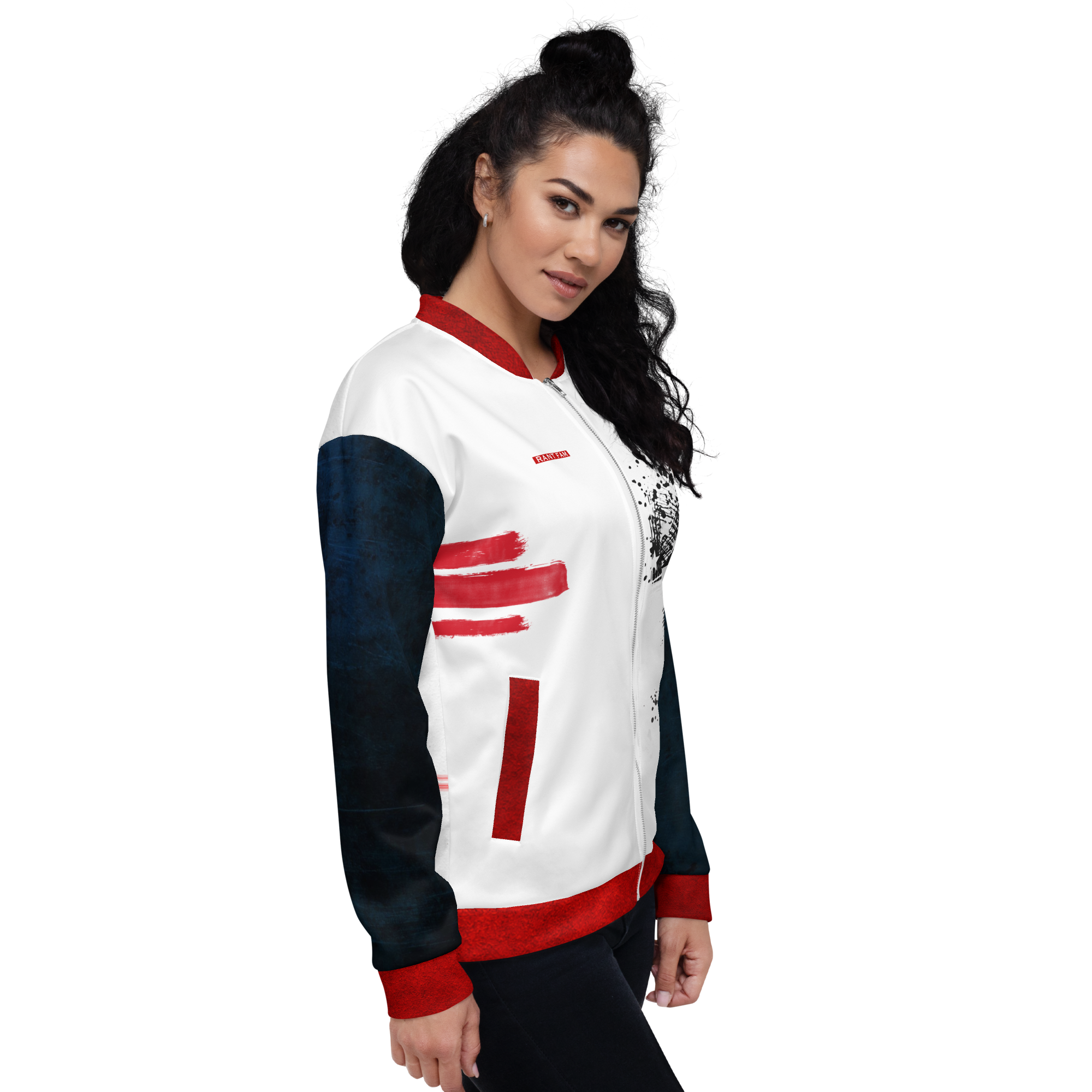 RANT FAM Bomber Jacket (White)
