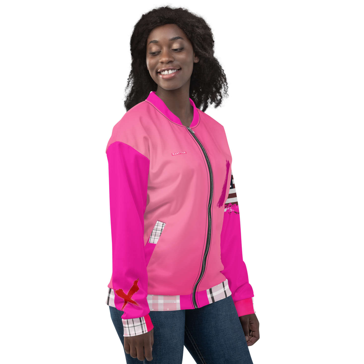 RANT FAM Bomber Jacket (Pink)