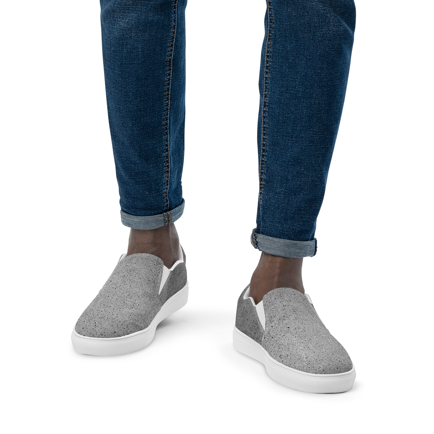 GRAINED GREY (Men's Slip-Ons)