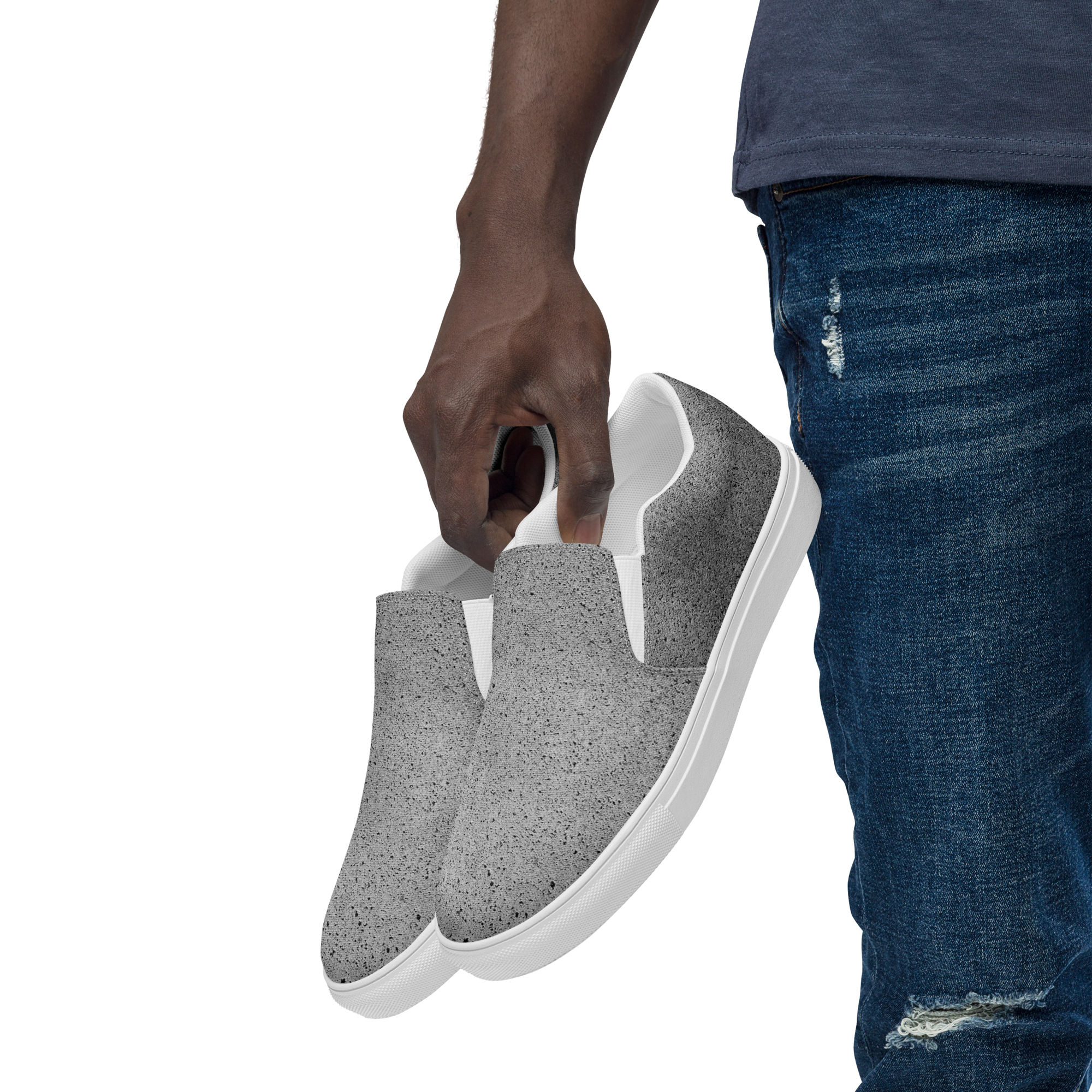 GRAINED GREY (Men's Slip-Ons)