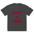CHRIST IS KING oversized faded tee (Red)