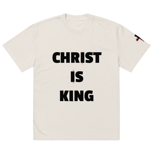 CHRIST IS KING oversized faded tee