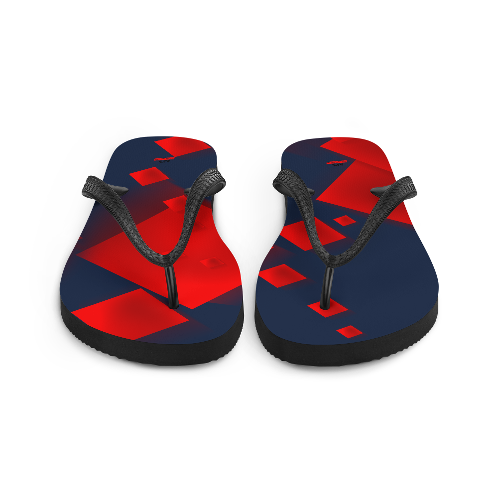 NAVY RED Flip-Flops