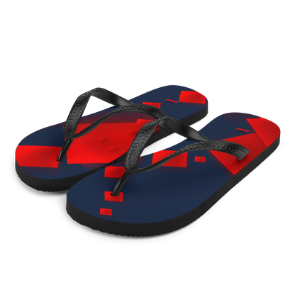 NAVY RED Flip-Flops