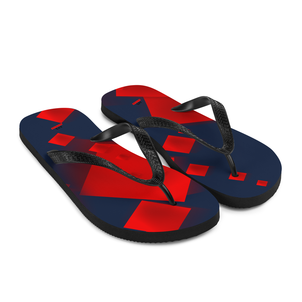 NAVY RED Flip-Flops