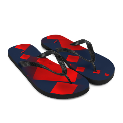 NAVY RED Flip-Flops