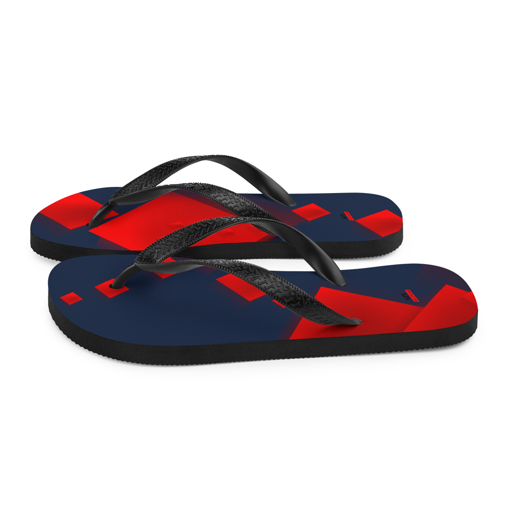 NAVY RED Flip-Flops