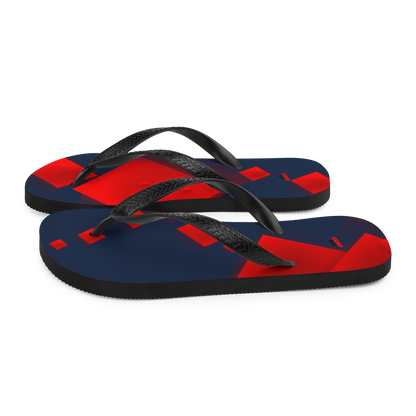 NAVY RED Flip-Flops