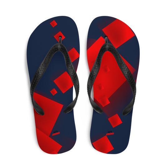 NAVY RED Flip-Flops