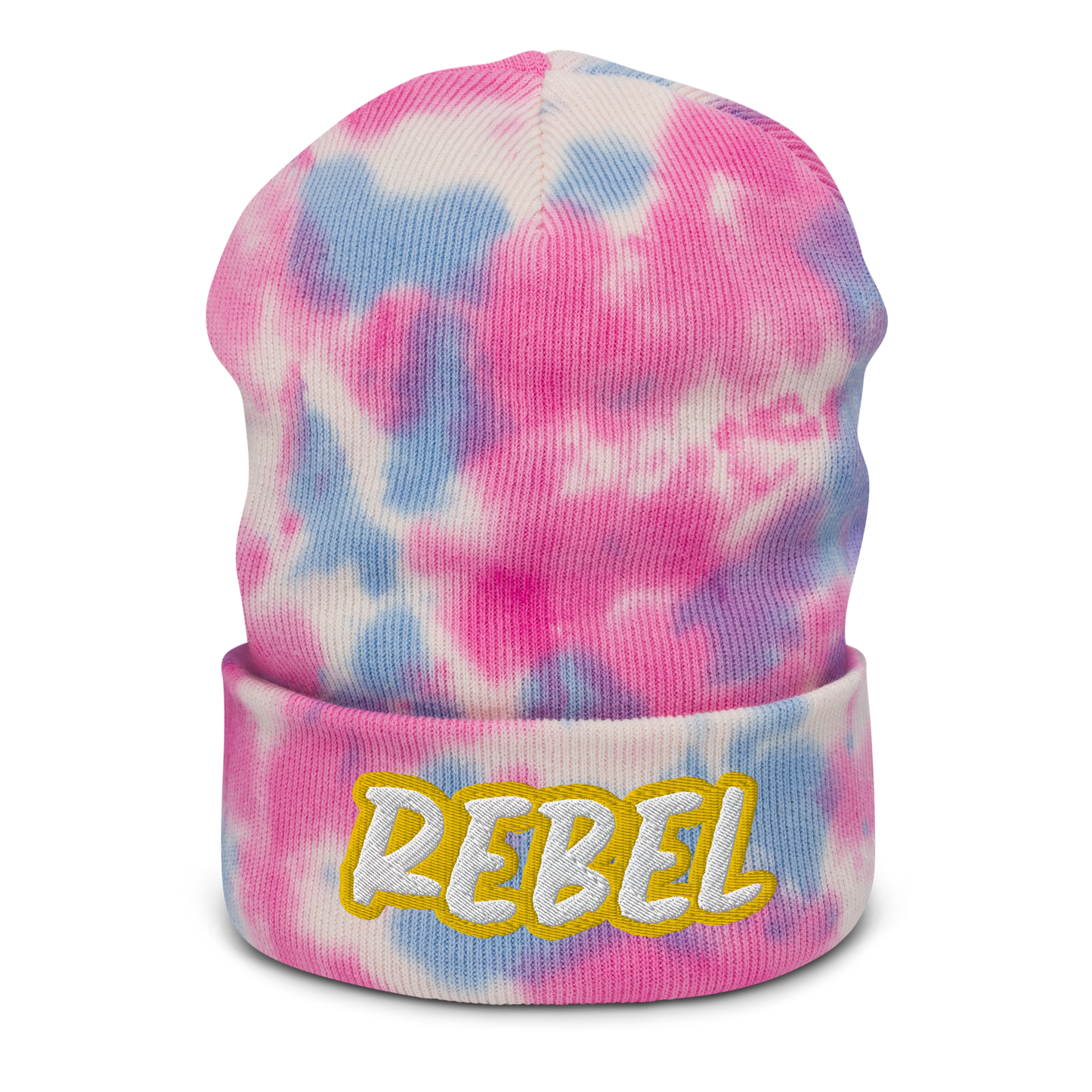 REBEL tie-dye beanie