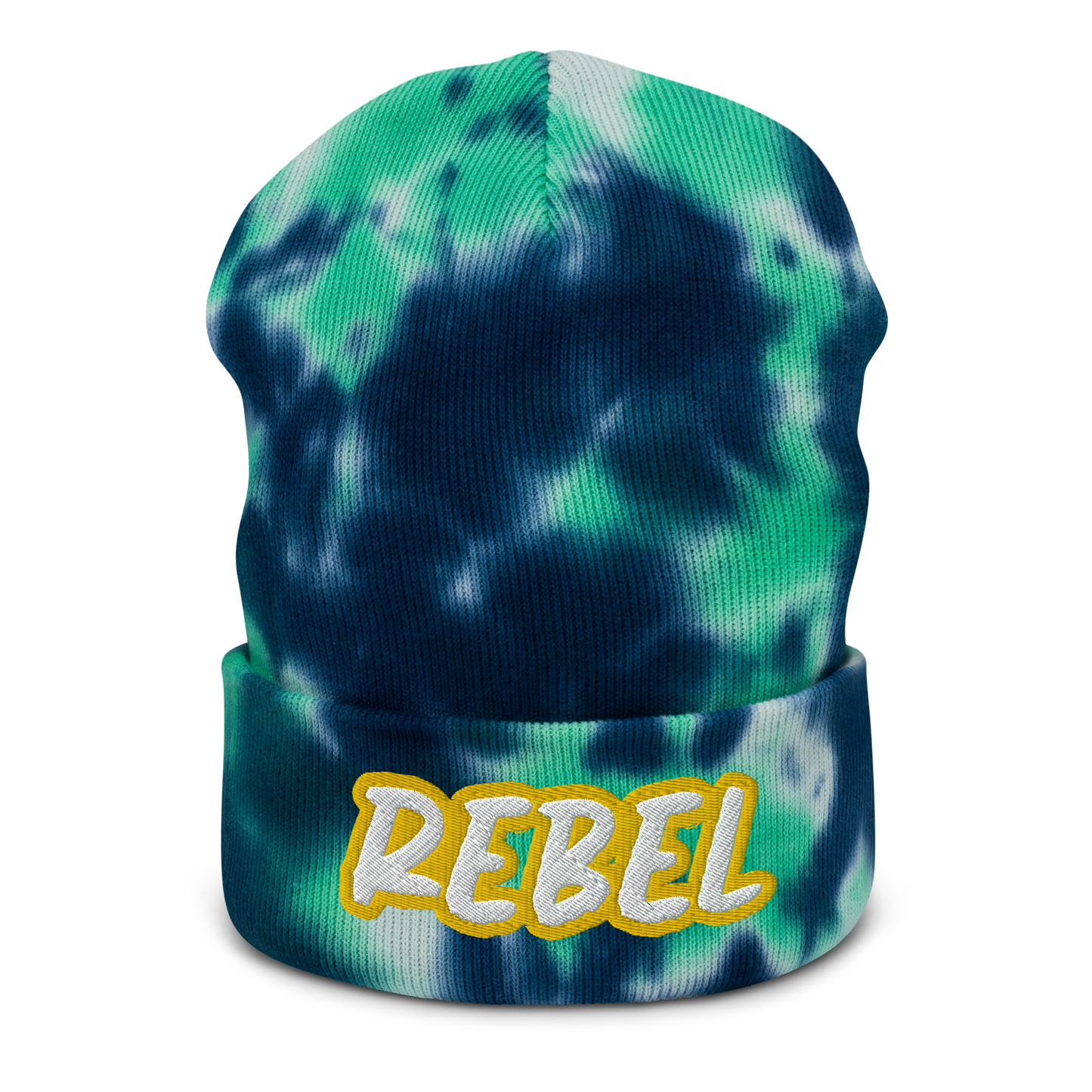 REBEL tie-dye beanie