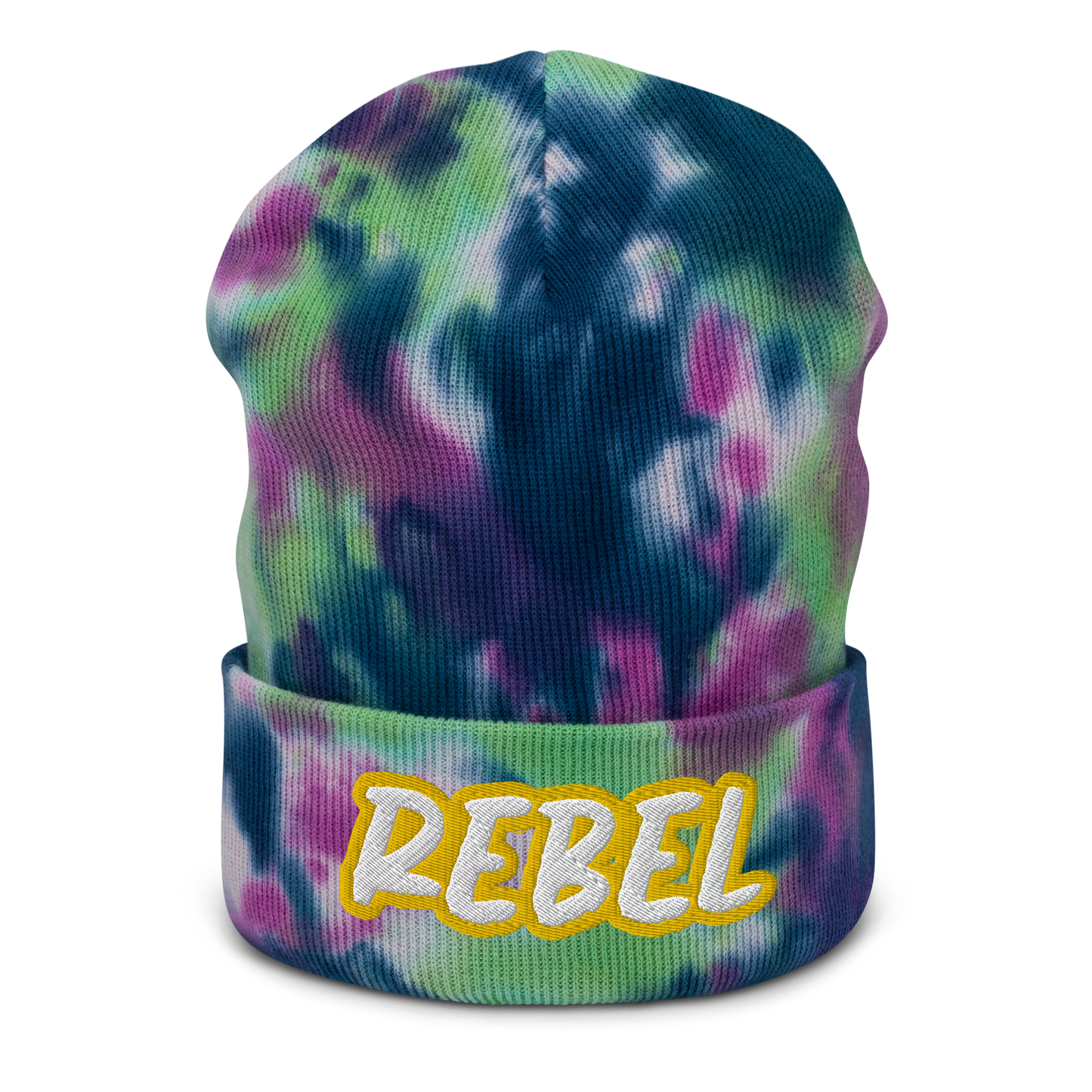 REBEL tie-dye beanie