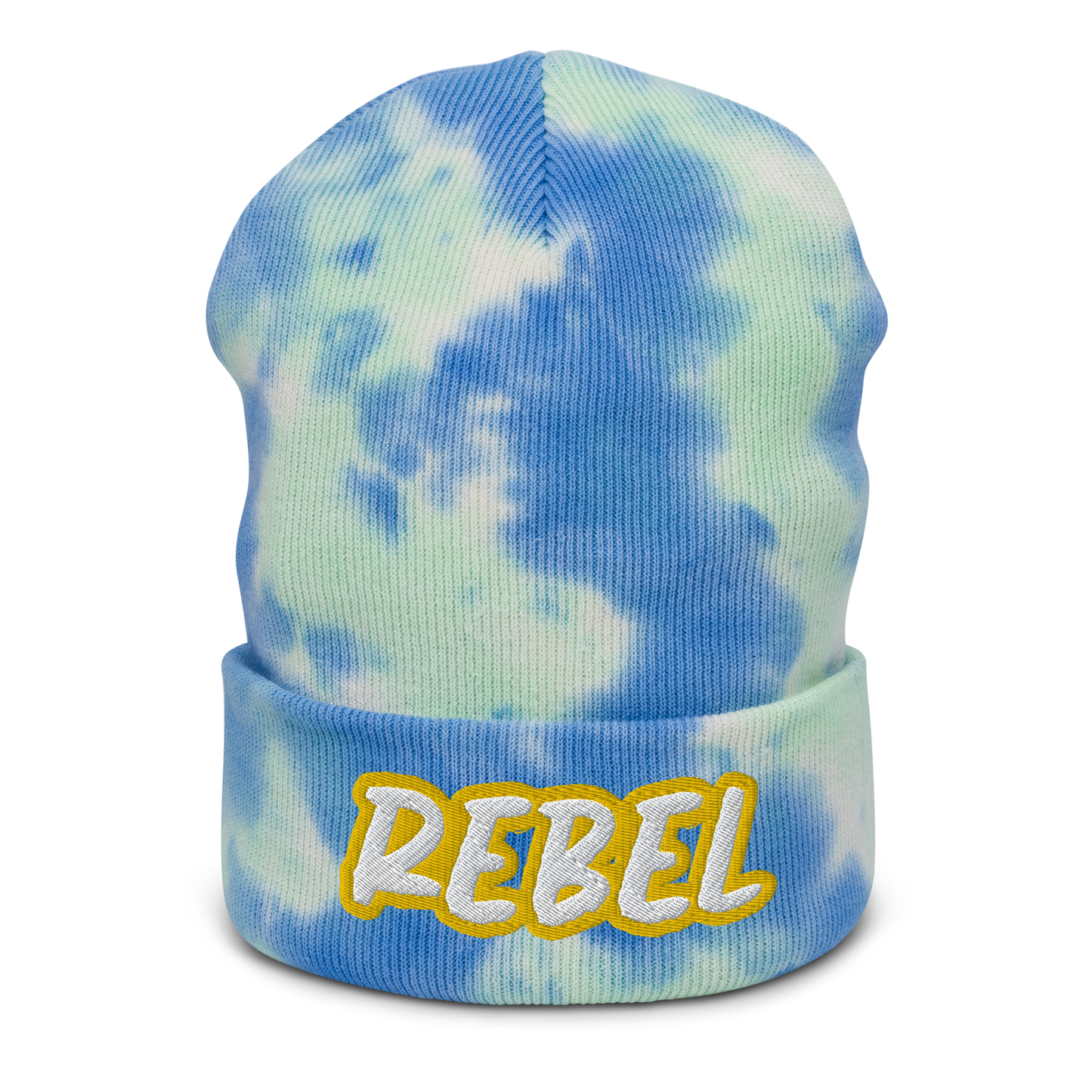 REBEL tie-dye beanie