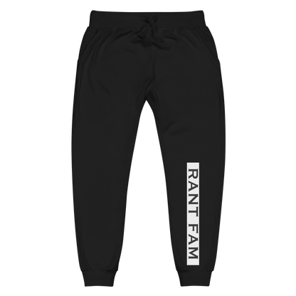 RANT FAM Fleece Sweatpants (WHITE)