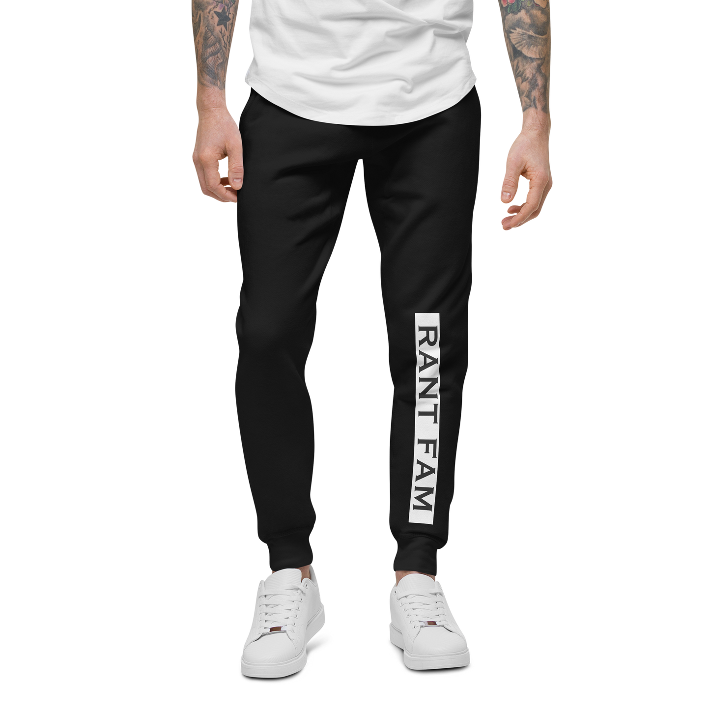 RANT FAM Fleece Sweatpants (WHITE)