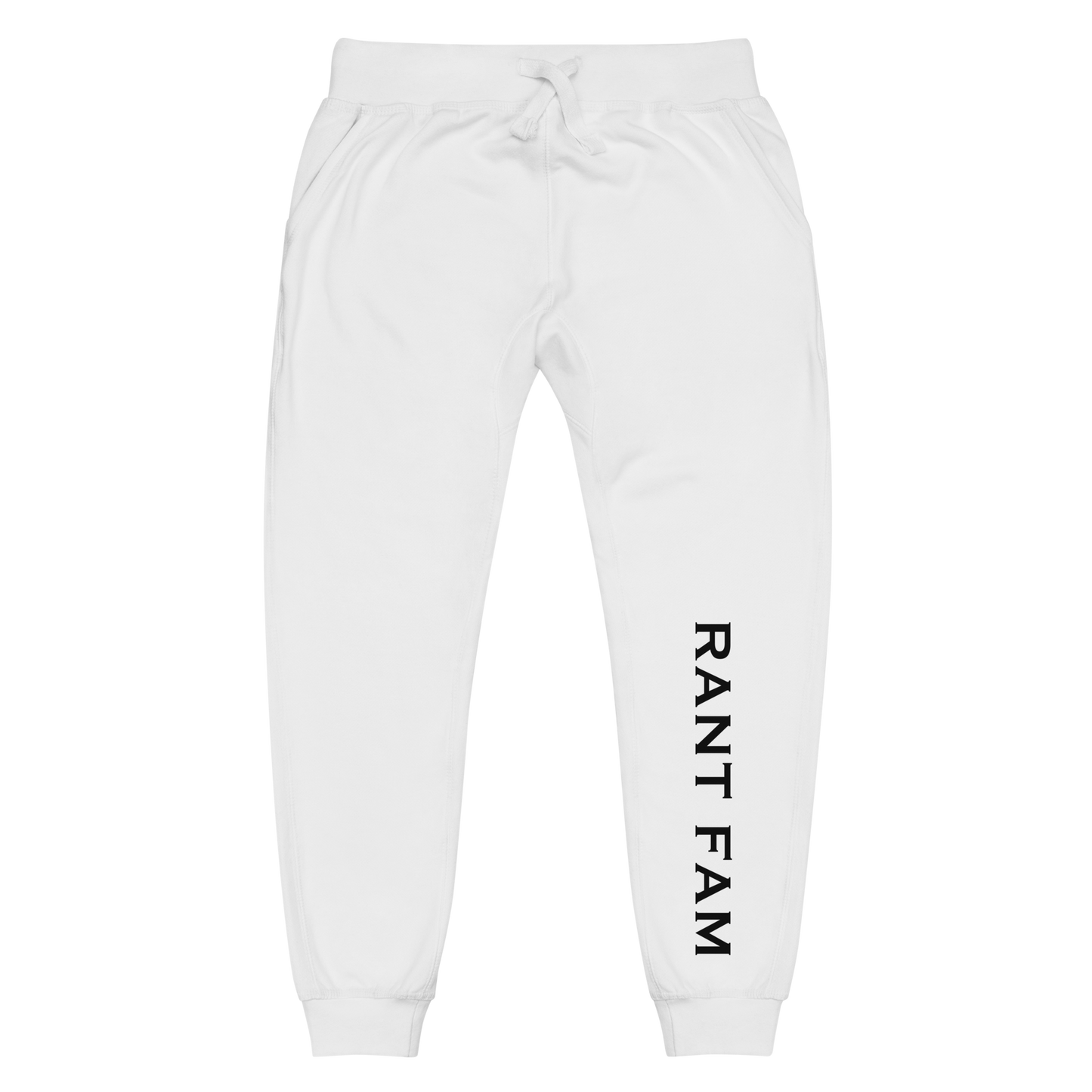 RANT FAM Fleece Sweatpants (WHITE)