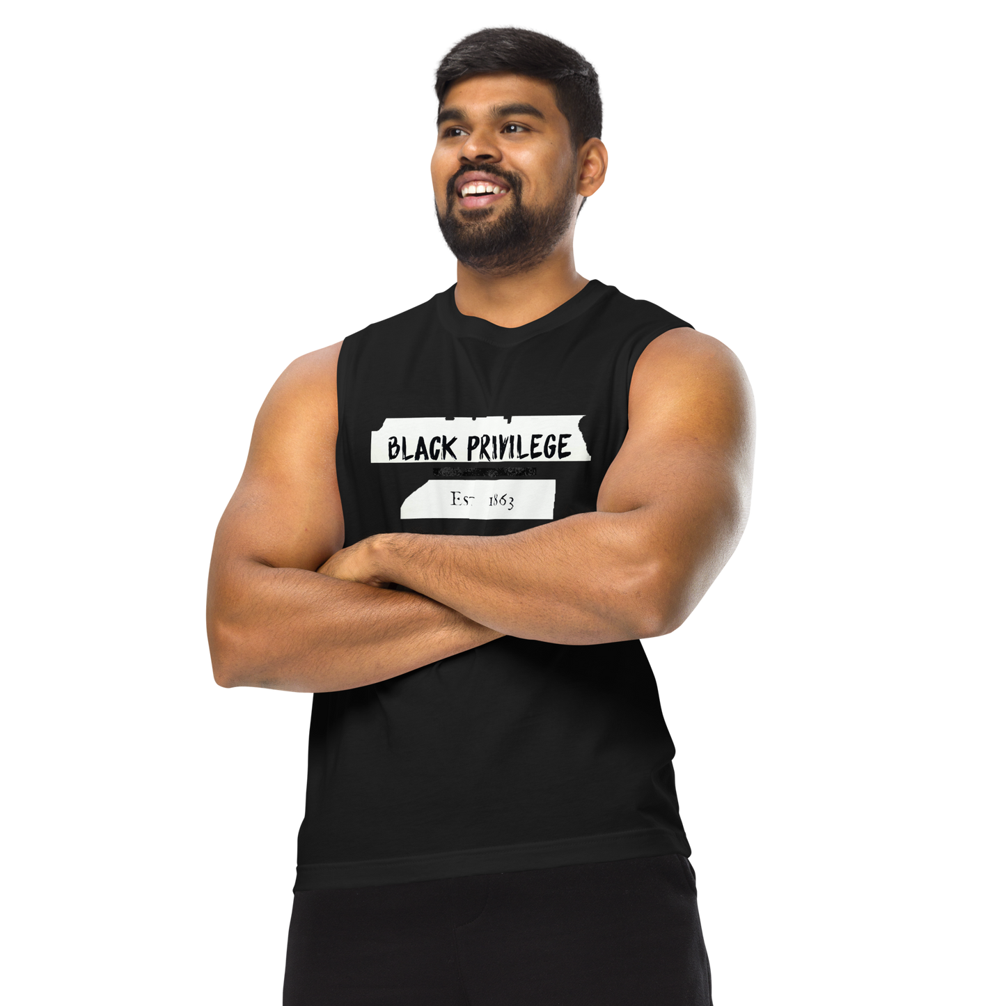 BLACK PRIVILEGE Muscle Shirt