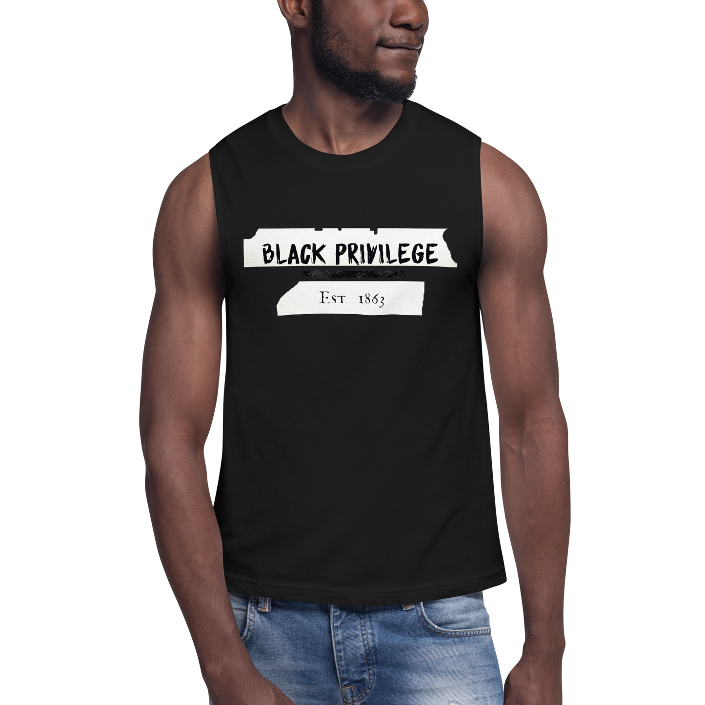 BLACK PRIVILEGE Muscle Shirt