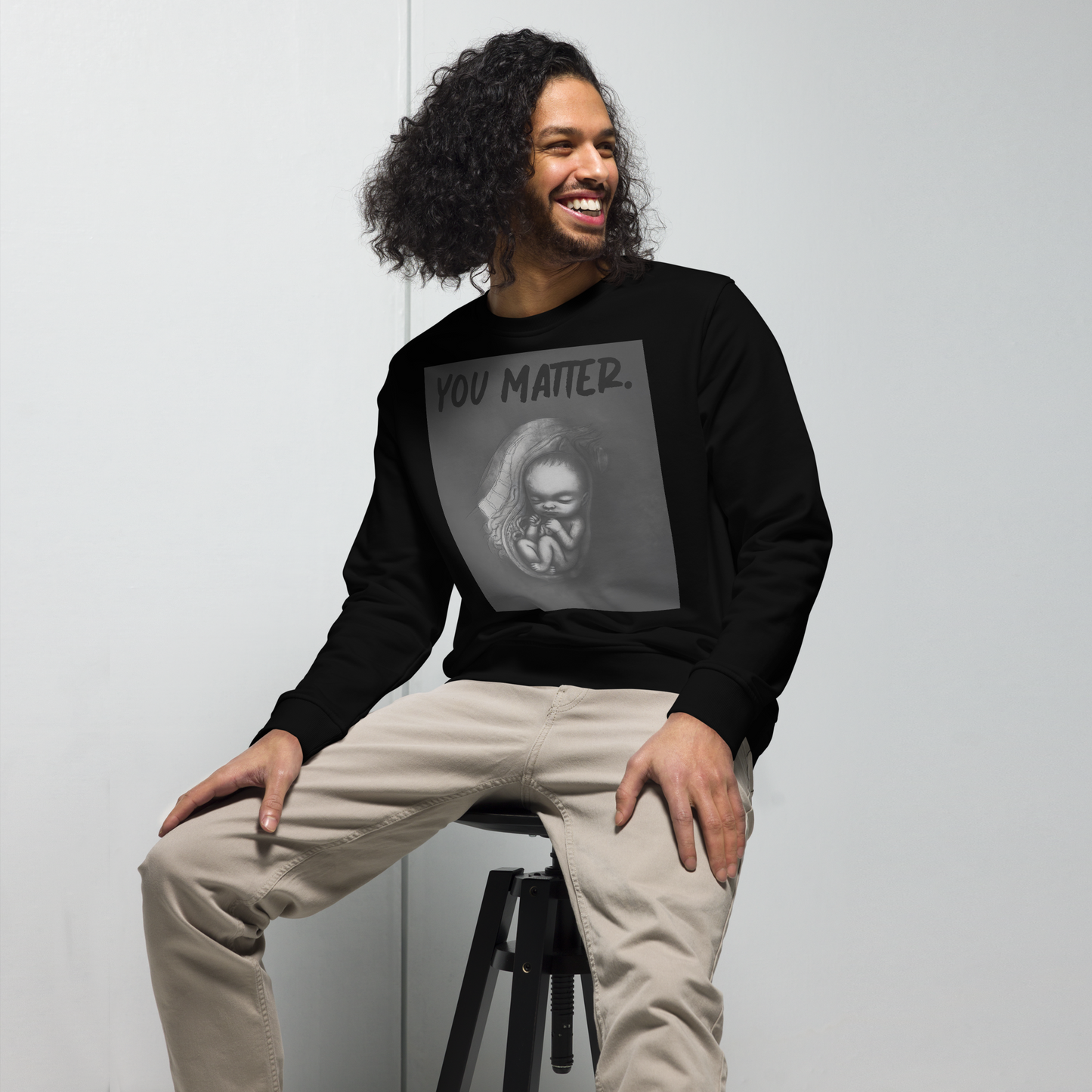 you matter. Organic Sweatshirt (Rant Black Edition)