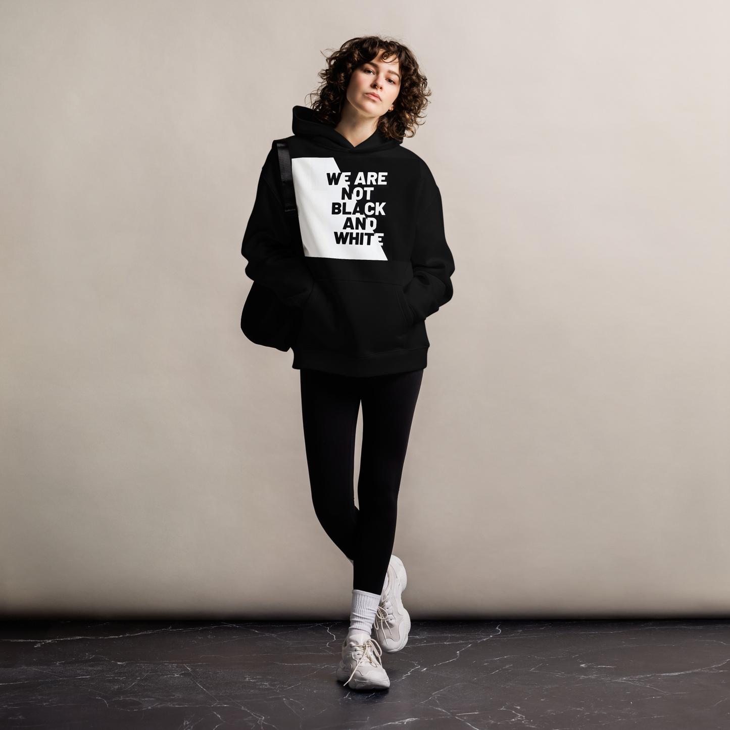 WE ARE NOT BLACK AND WHITE Unisex Oversized Hoodie