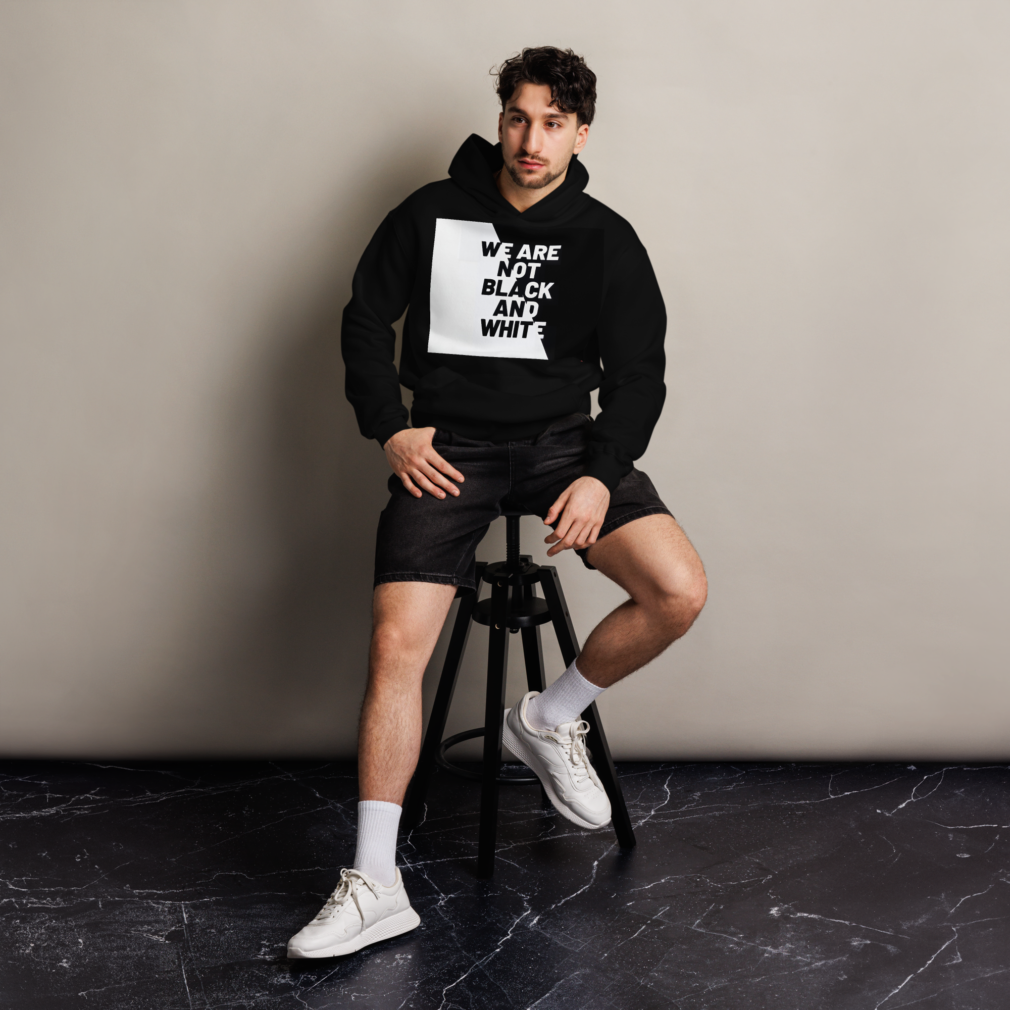 WE ARE NOT BLACK AND WHITE Unisex Oversized Hoodie